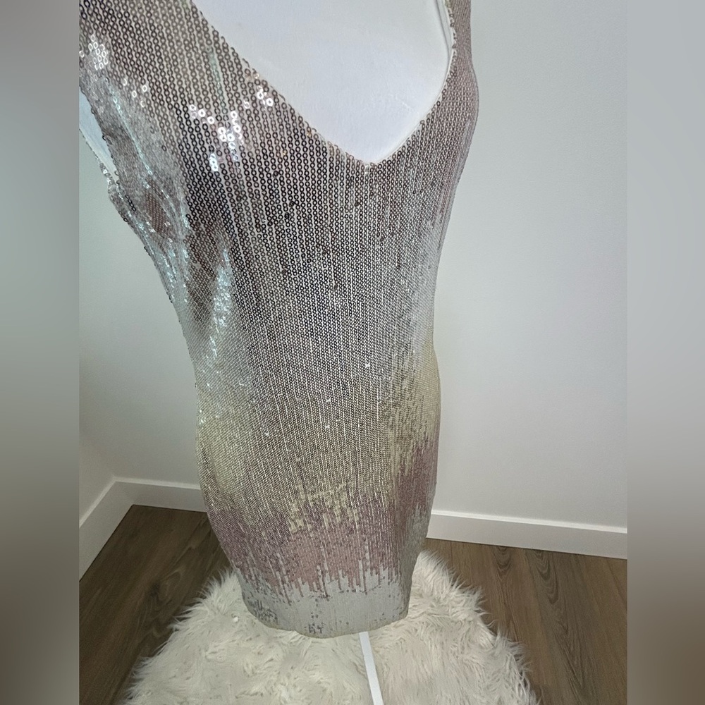 AUW Ombré Sequin Sleeveless Party Dress | Size L - Picture 4 of 8
